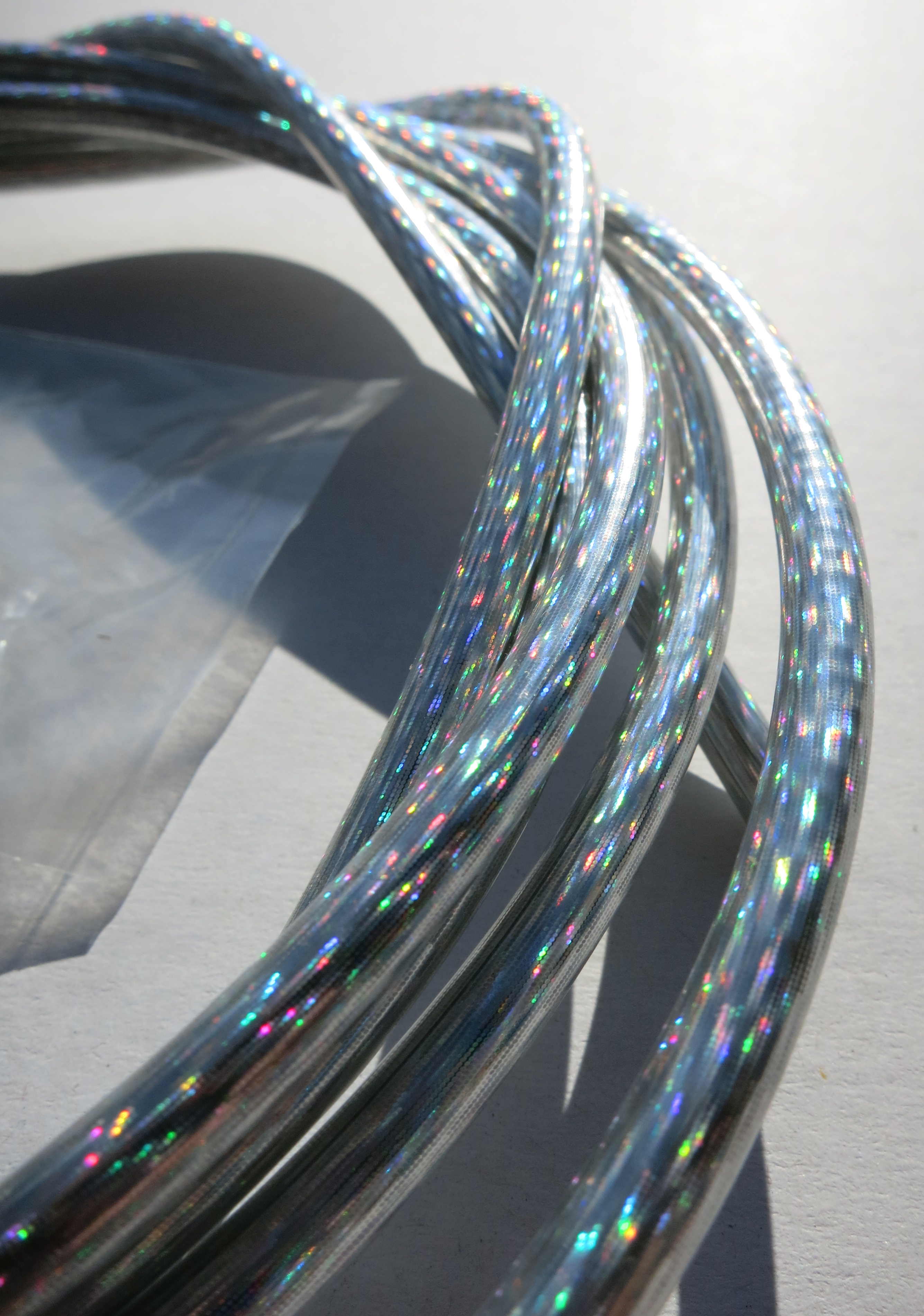 Außenzug Bowdenzug silber / regenbogen glänzend 2,50 m 5 mm