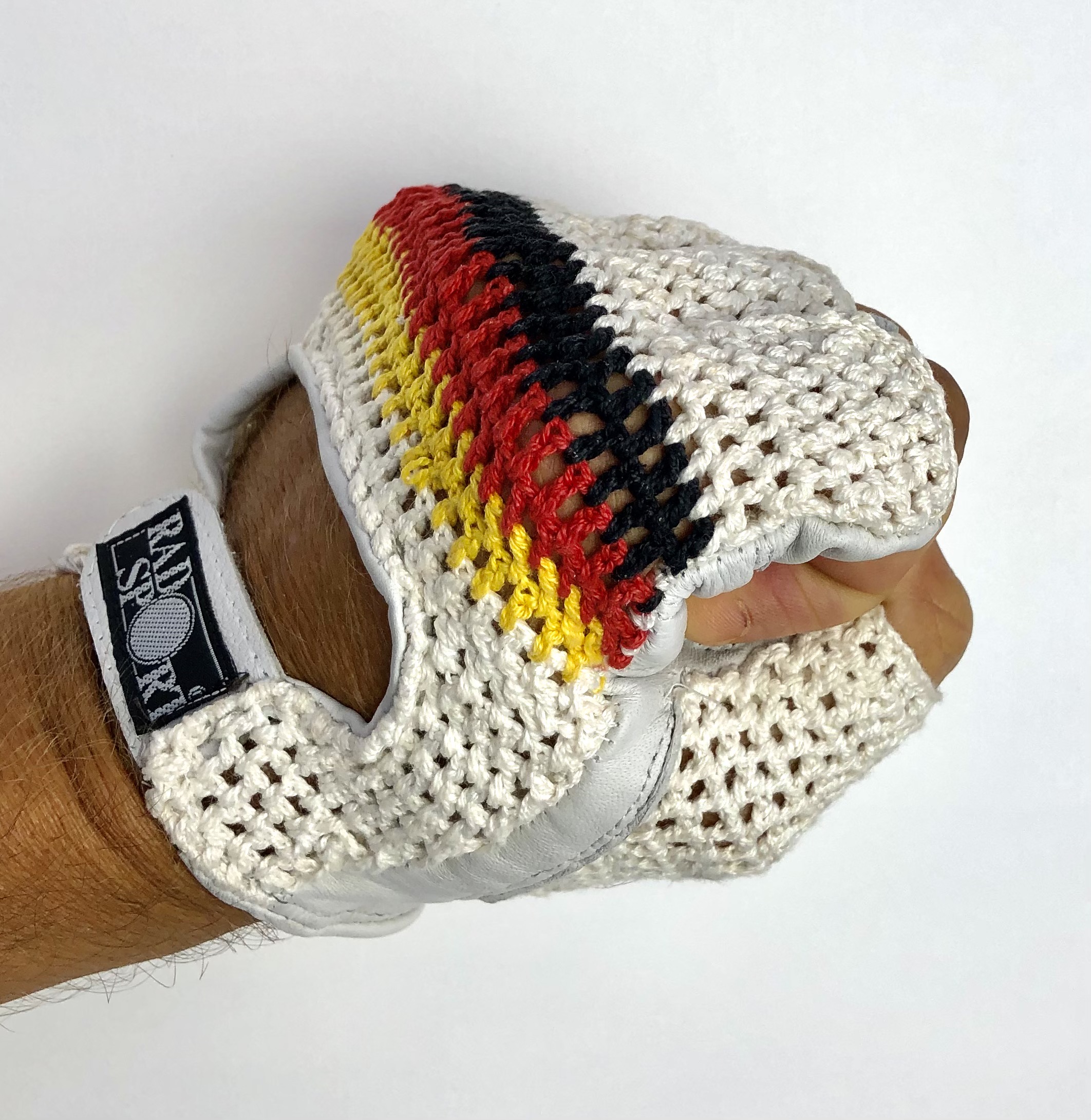 Original_GANT_1970s_vintage_grey_bicycle_gloves_with_chrocheted_upper_hand_Size_12_black-red-gold_2