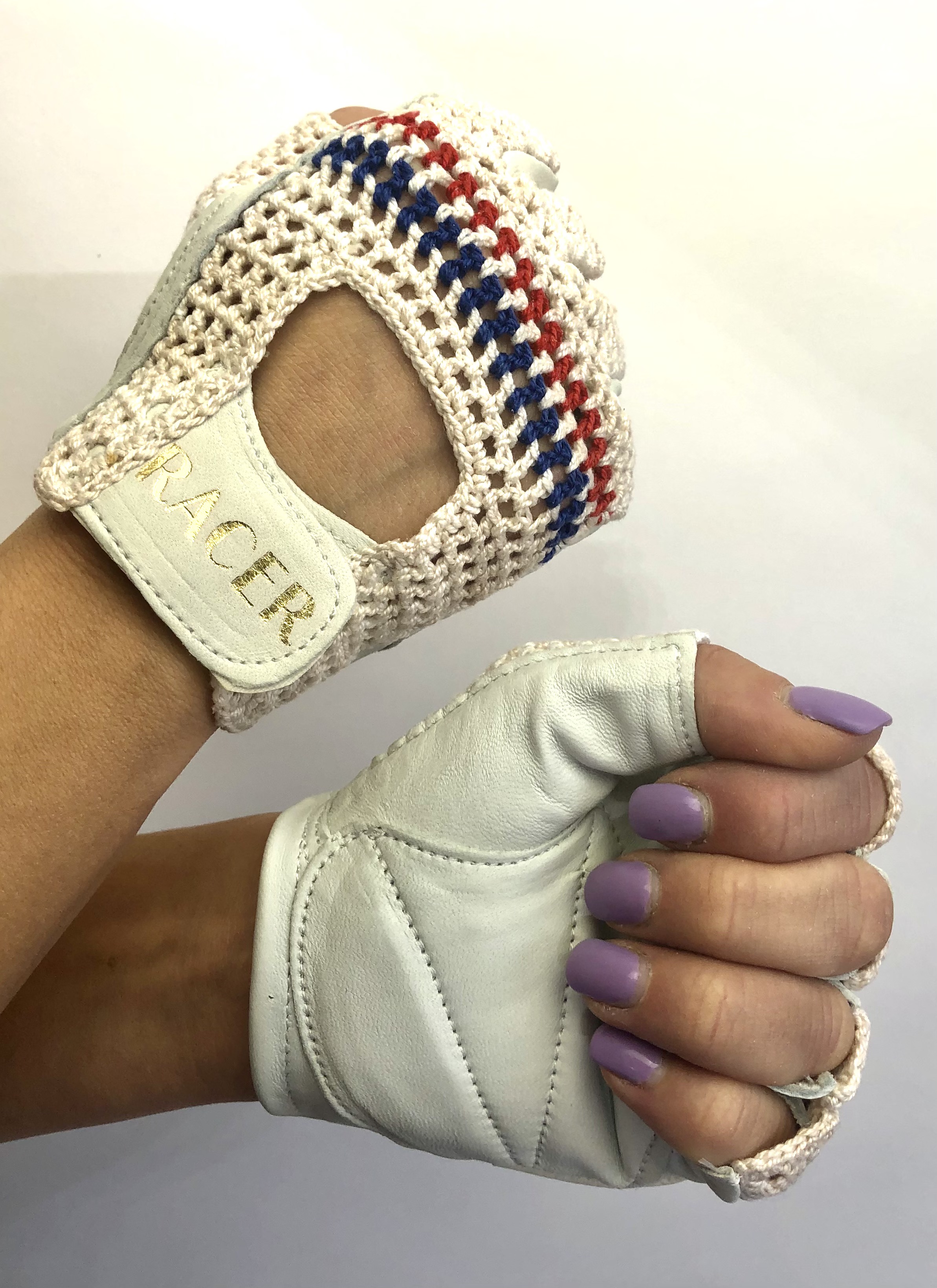 Original_bicycle_gant_gloves_Racer_made-in-France_blue_red_crochet_size_8_2
