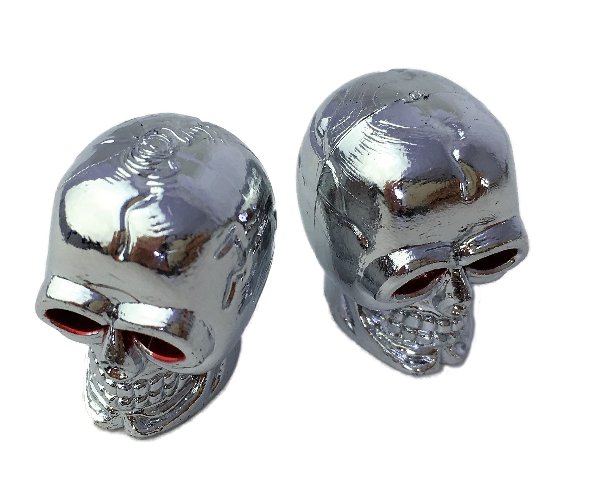 Ventilkappen Skull-Totenkopf, verchromt. Toller Custom-Look