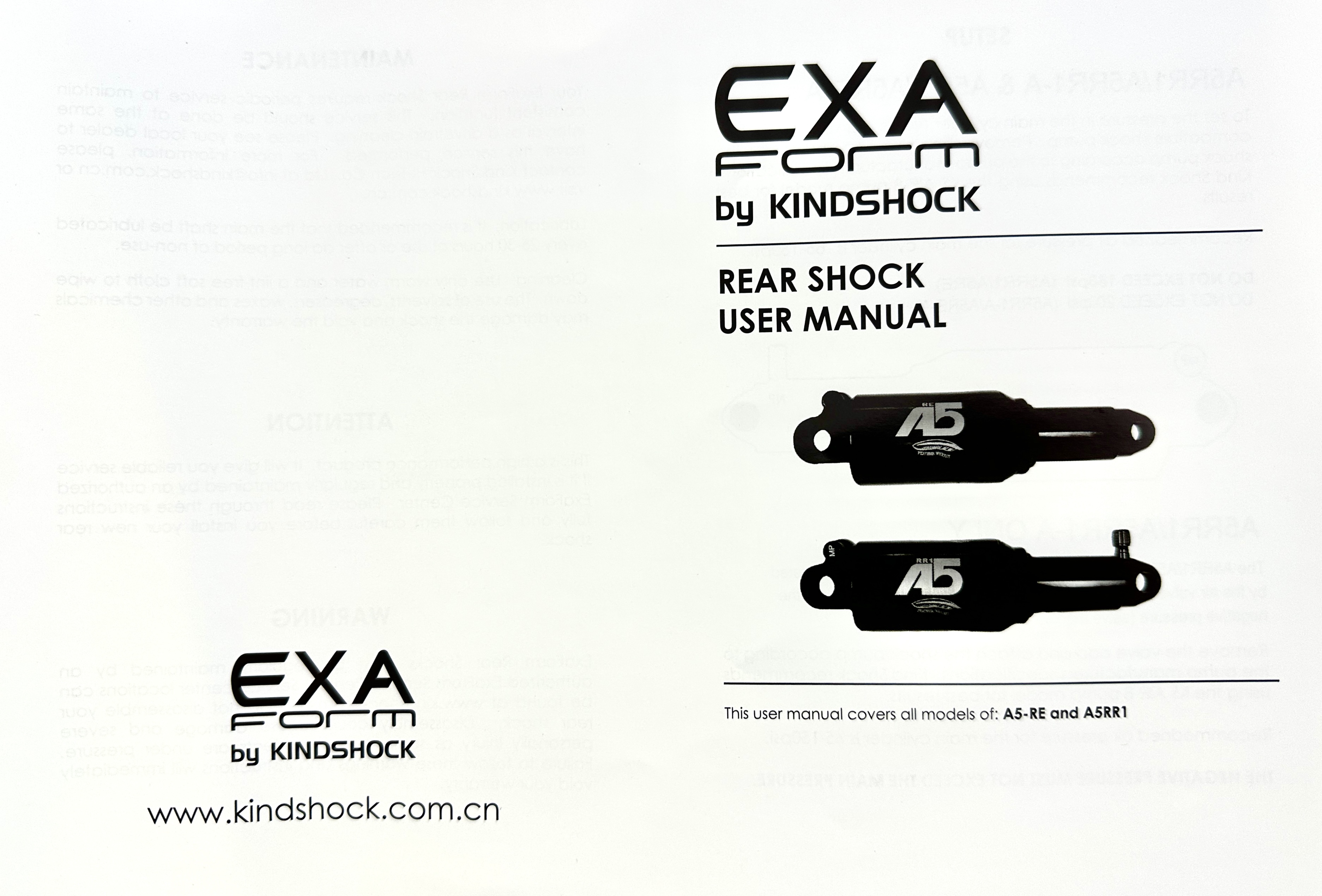 Hinterbaustoßdämpfer EXA Form A5RR1 von Kindshock