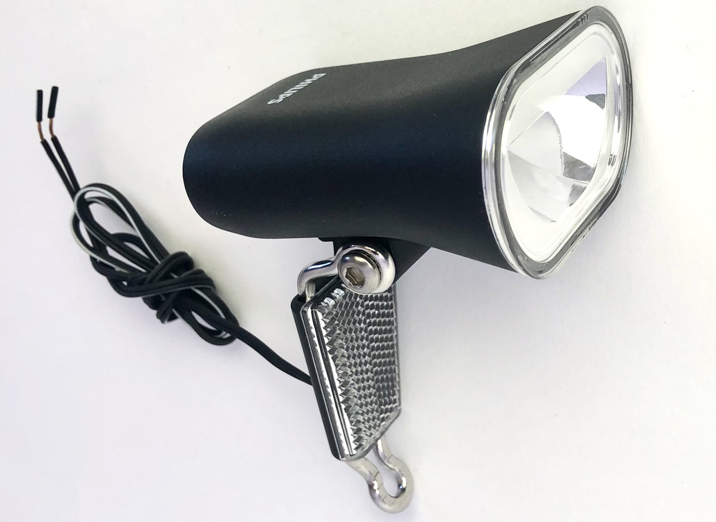 Philips LED E-Bike Frontlampe schwarz mit Reflektor zur Gabelmontage