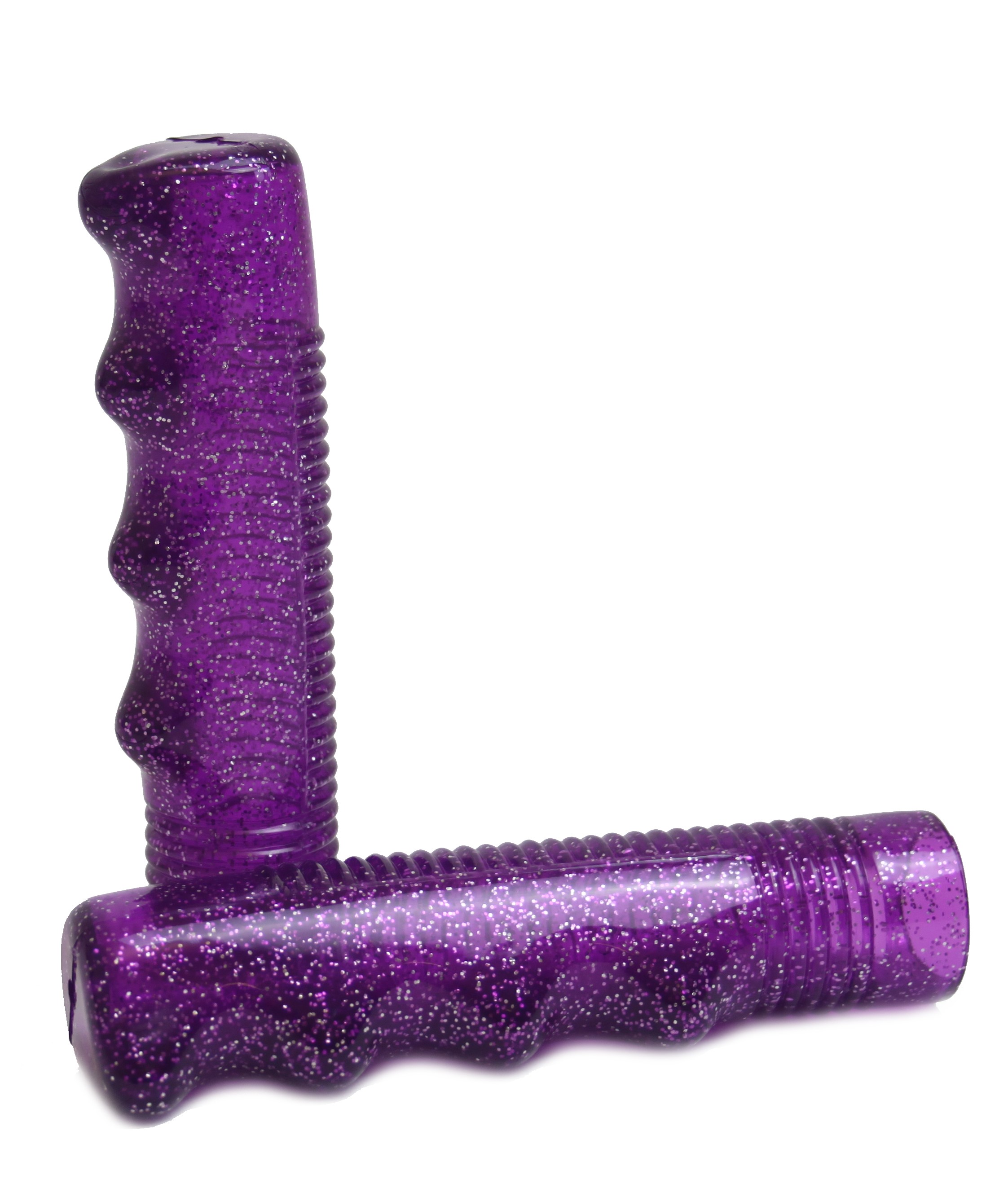 Glittergriff violett Gummi wie 60-70er Jahre
