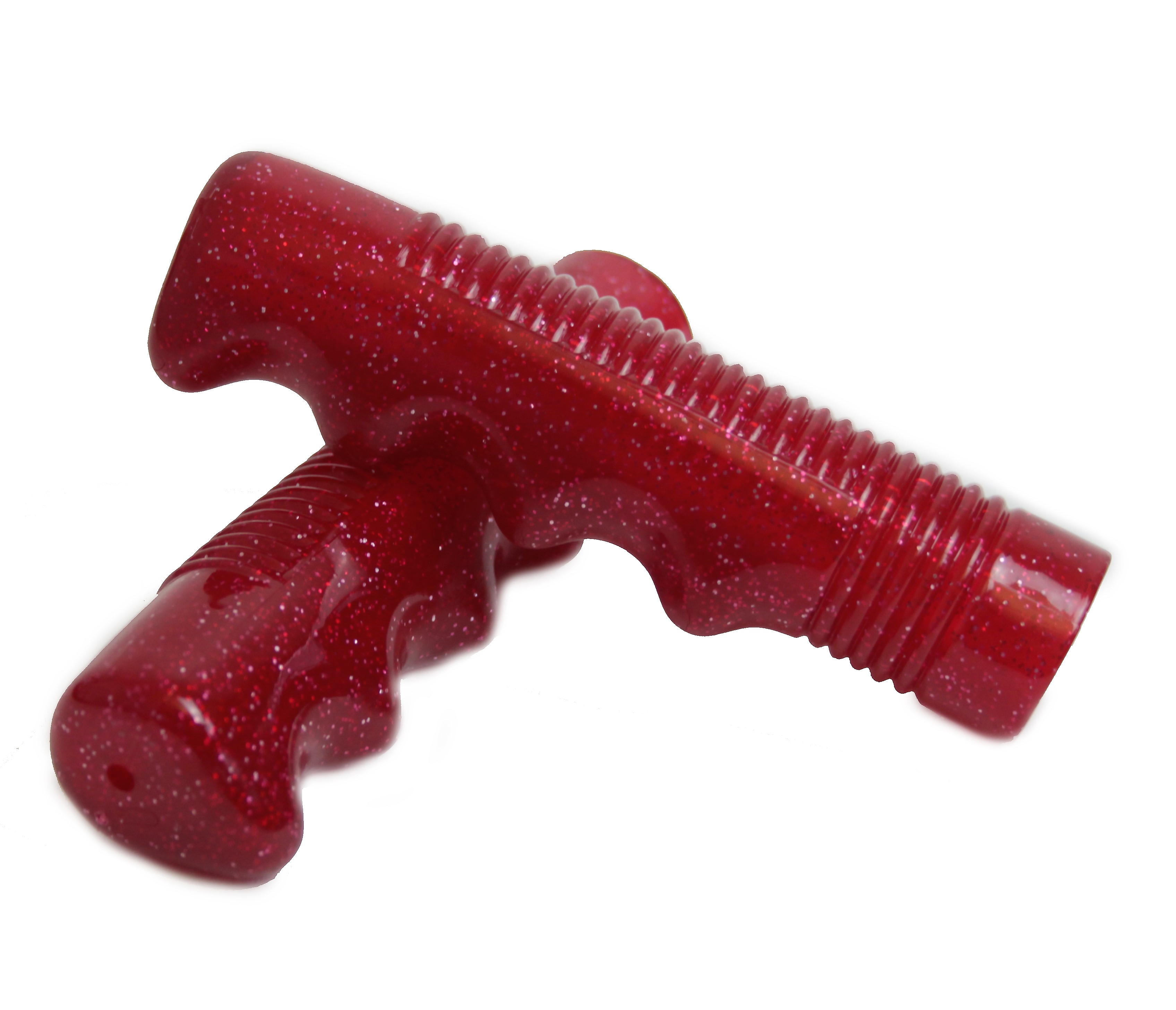 Glittergriff rot Gummi wie 60-70er Jahre
