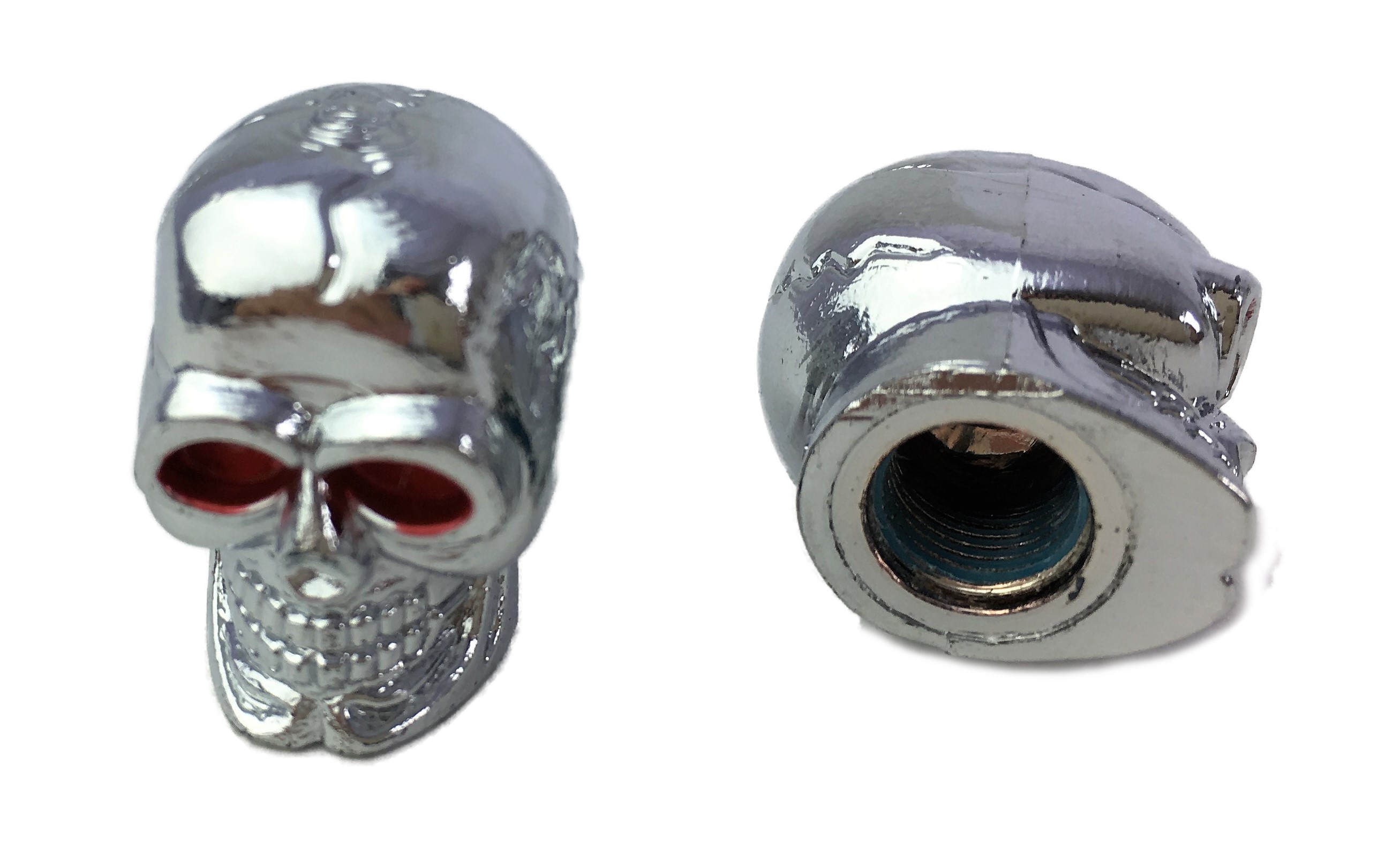 Ventilkappen Skull-Totenkopf, verchromt. Toller Custom-Look