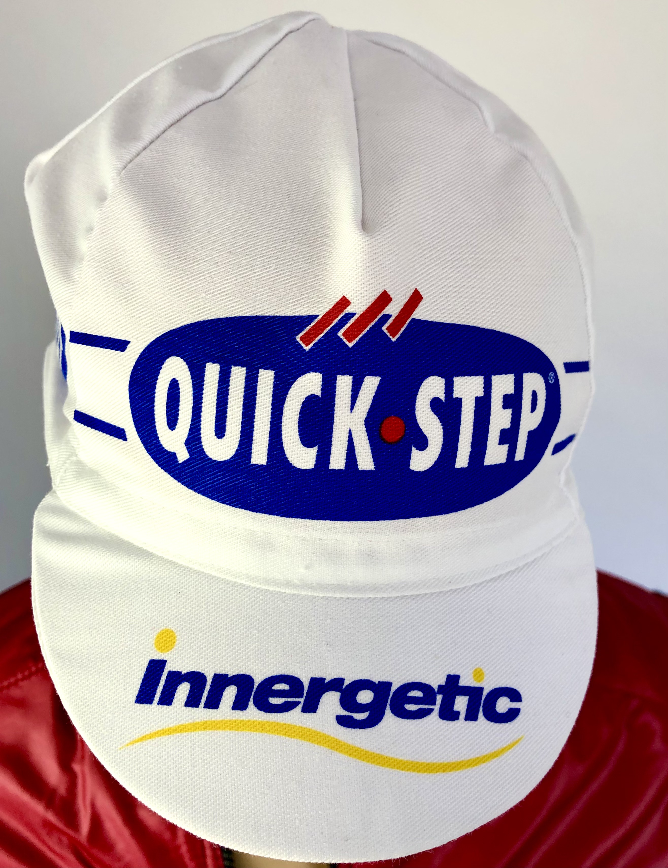 Rennradkappe_historical_team_cap_retro_cyling_radmutze_rennkappe_radlercap_la_casquette_fahrradkultur__Quick-Step-Innergetic-weiss3