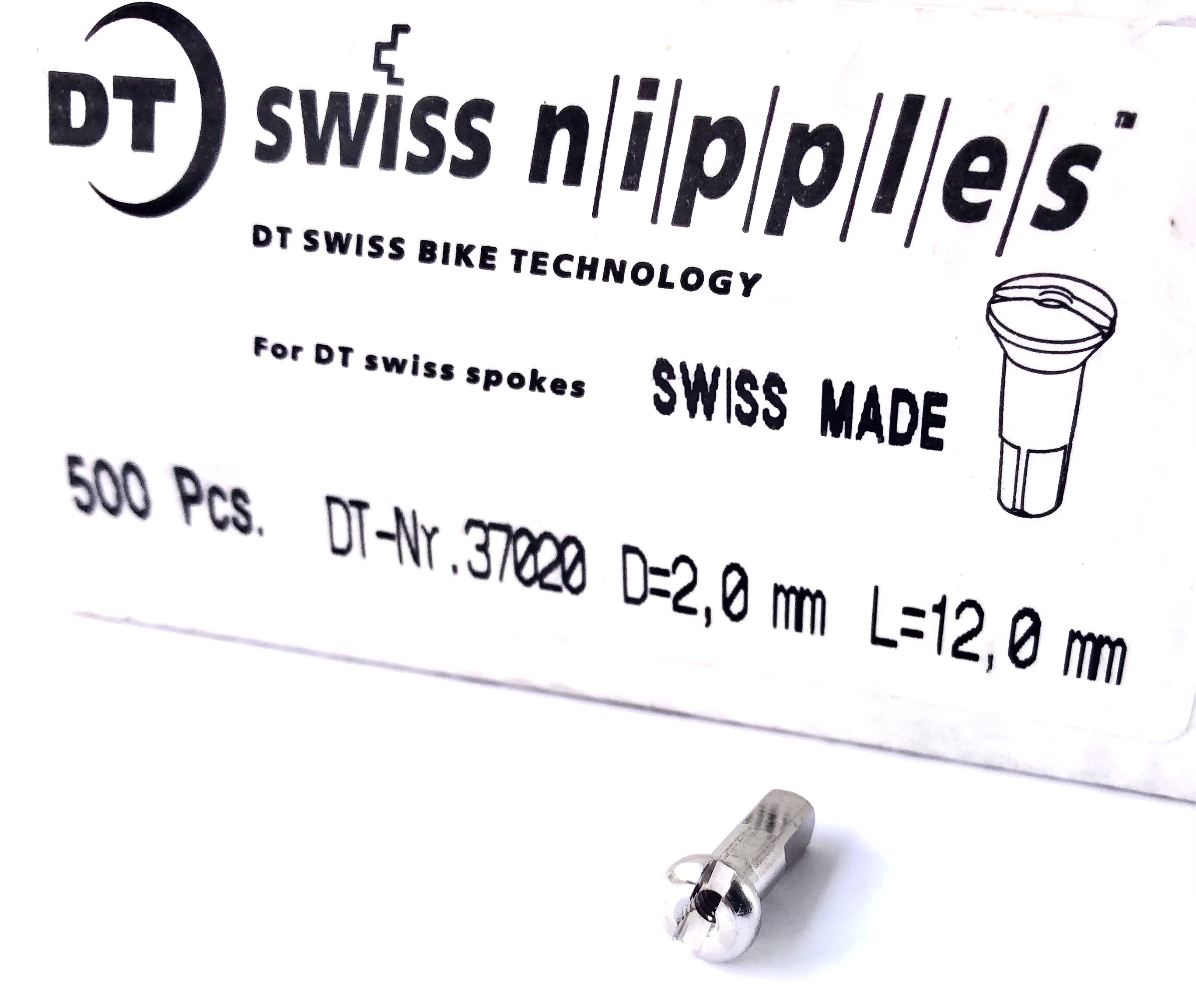 DT Swiss Nippel 2.0 Messing silber