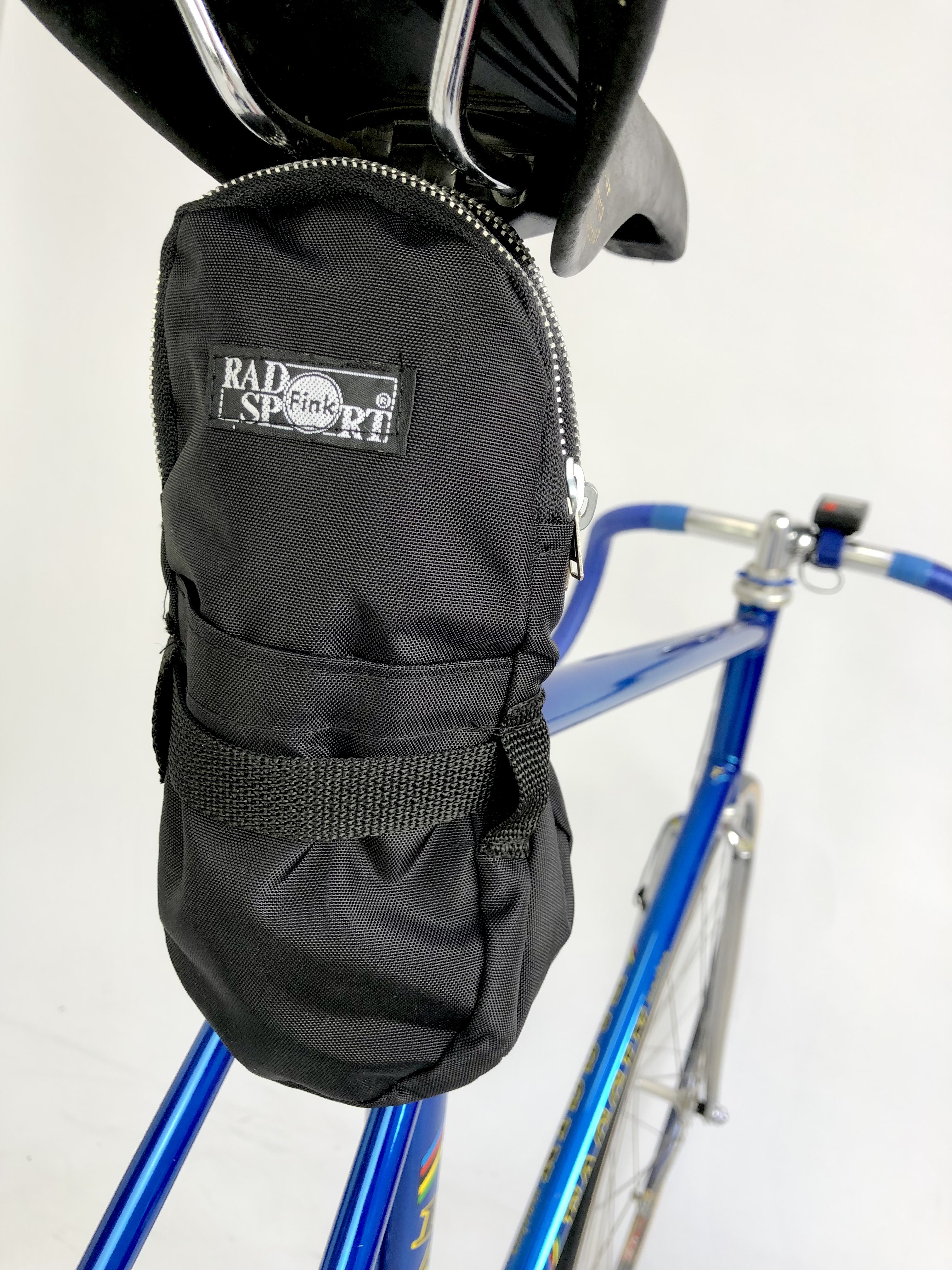 Doppel-Satteltasche Rennrad Reifentasche Nylon schwarz