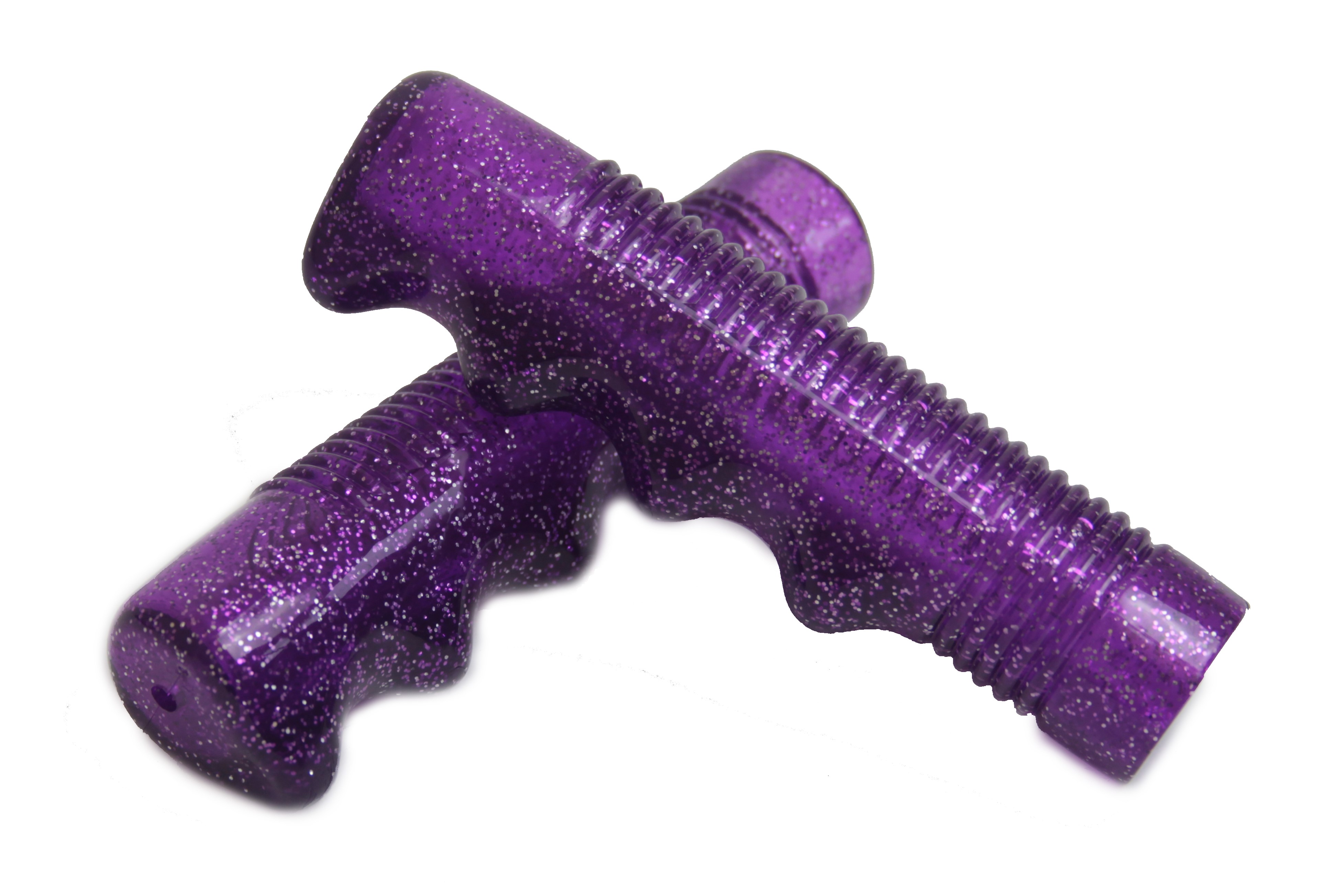 Glittergriff violett Gummi wie 60-70er Jahre