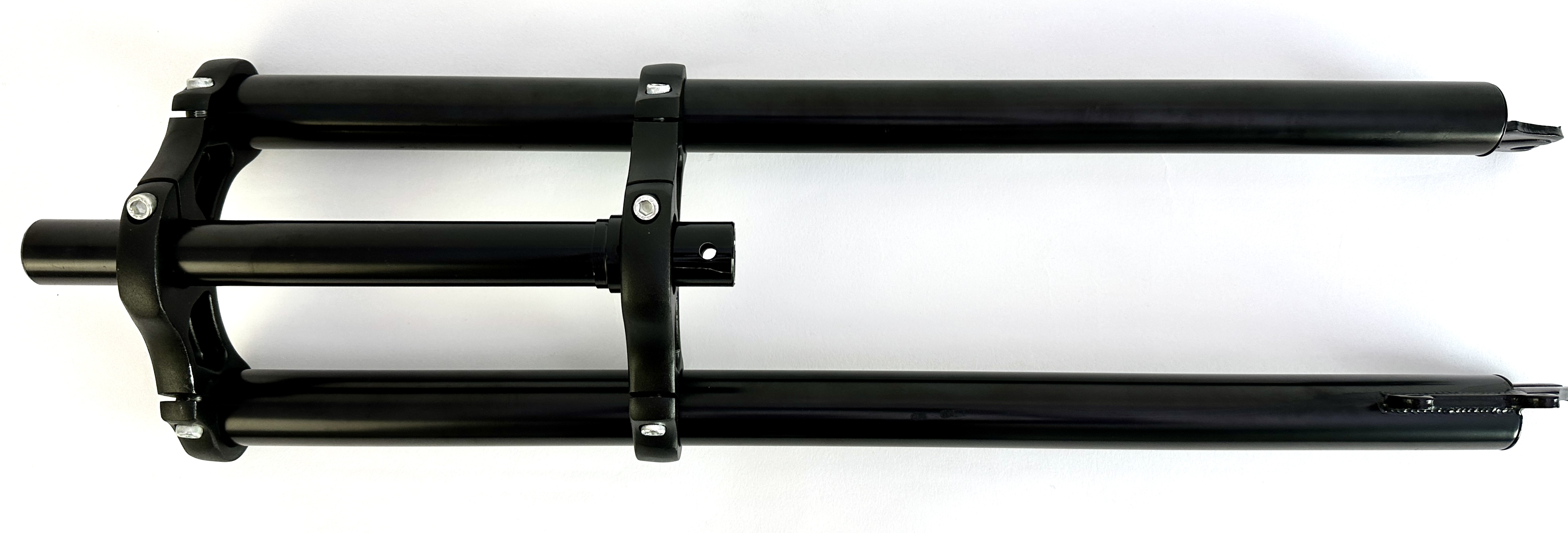 2-Doppelbrückengabel, schwarz 570 mm, für 20-26 Zoll-Reifen 1 Zoll Schaft