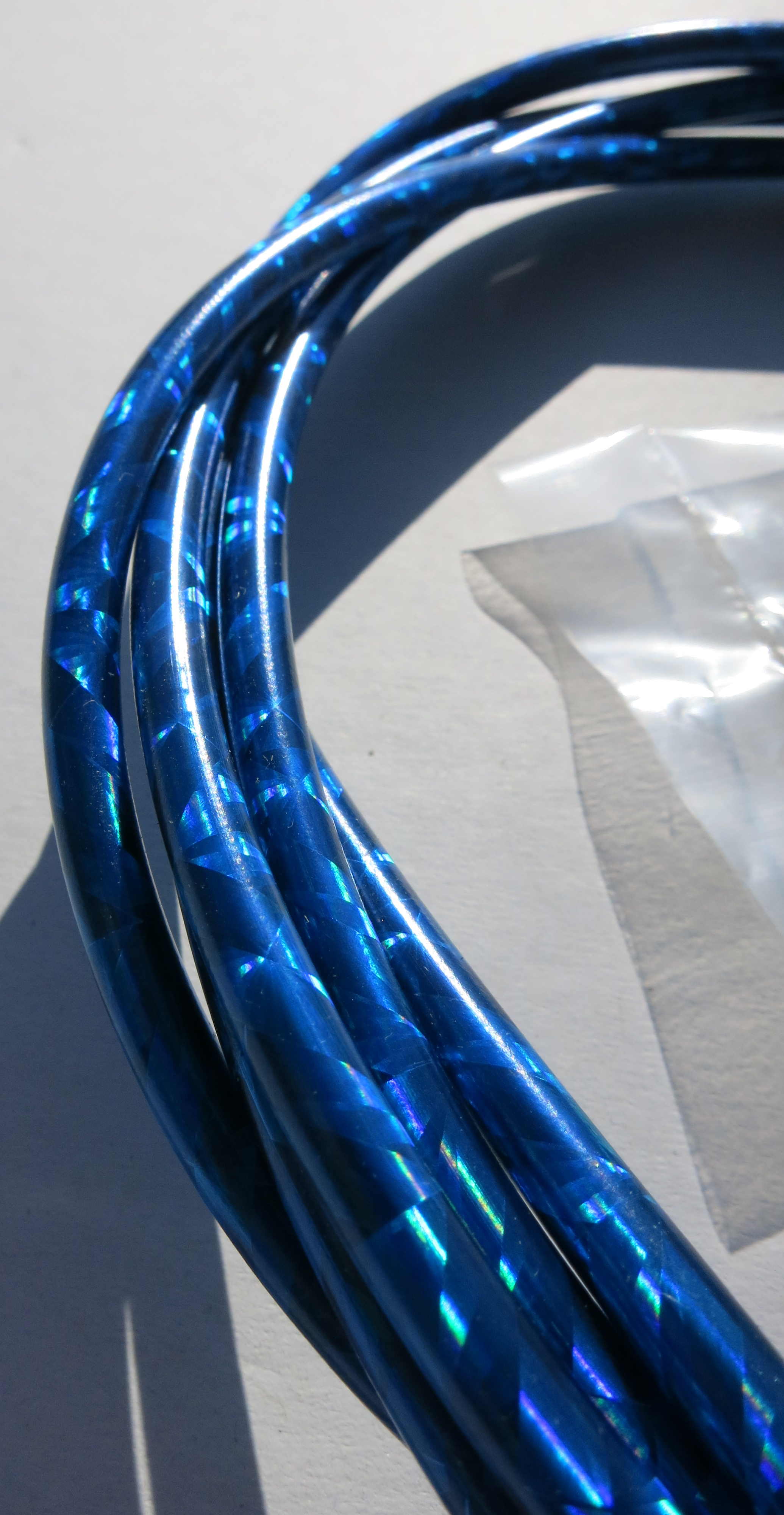 Außenzug Bowdenzug Glitter blau 2,50 m 5 mm
