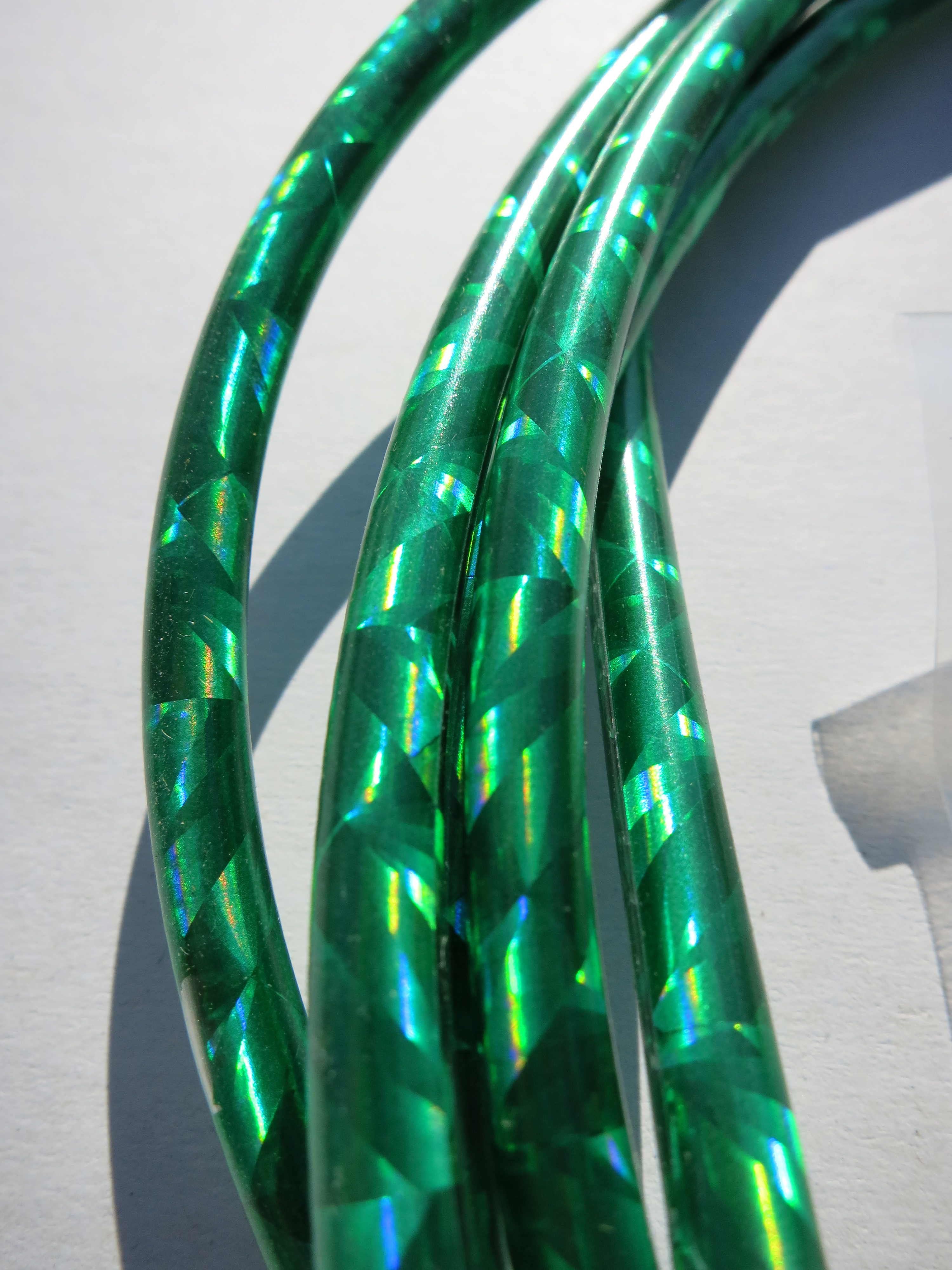 Außenzug Bowdenzug Glitter grün metallic 2,50 m 5 mm