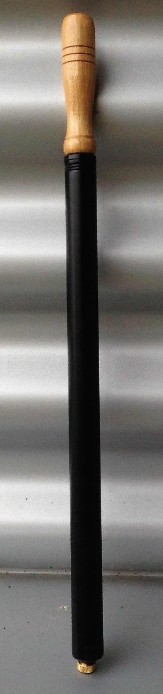 Luftpumpe, Metall schwarz, Schrägventil 45,5 cm