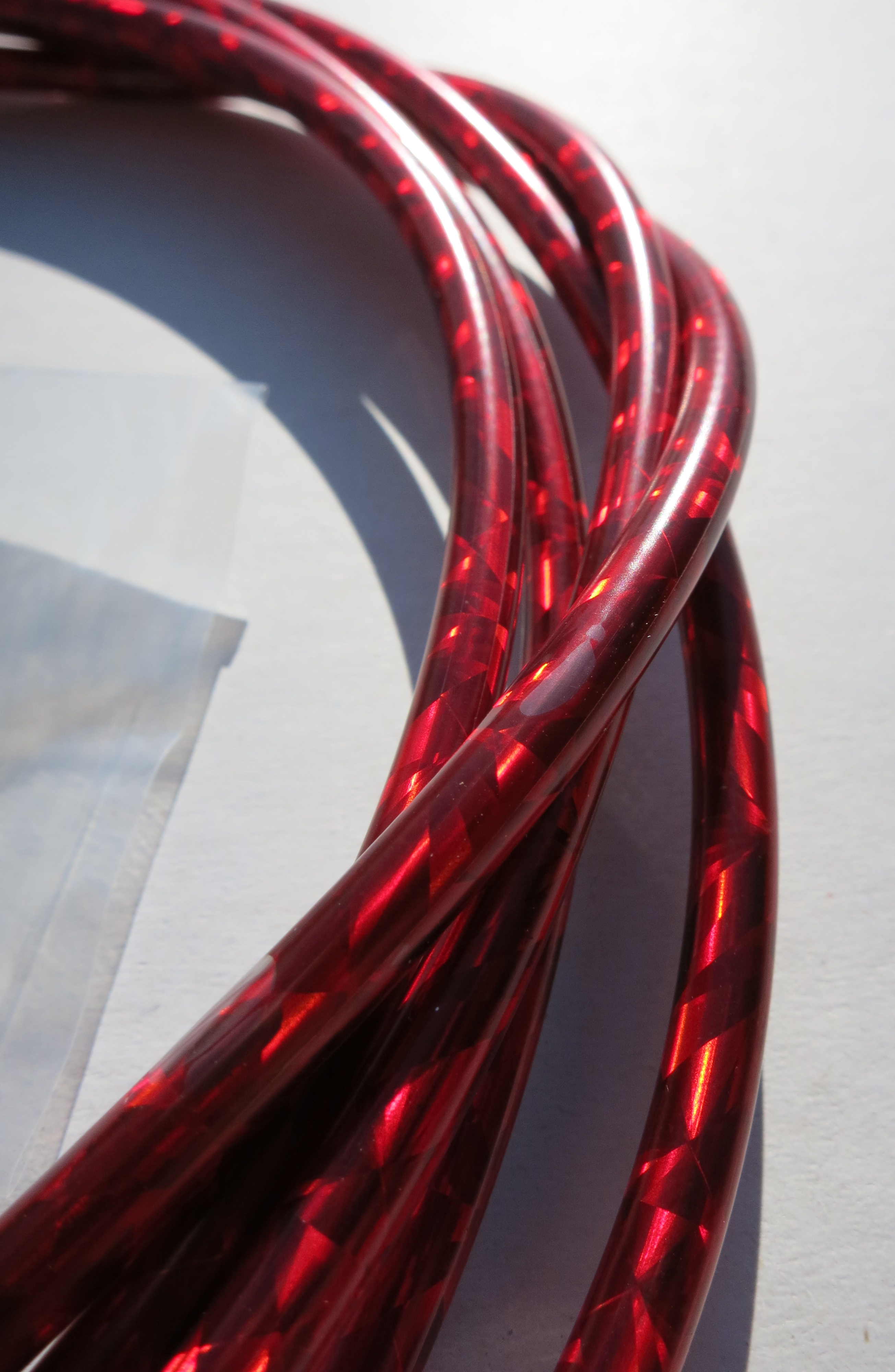Außenzug Bowdenzug Glitter rot 2,50 m 5 mm