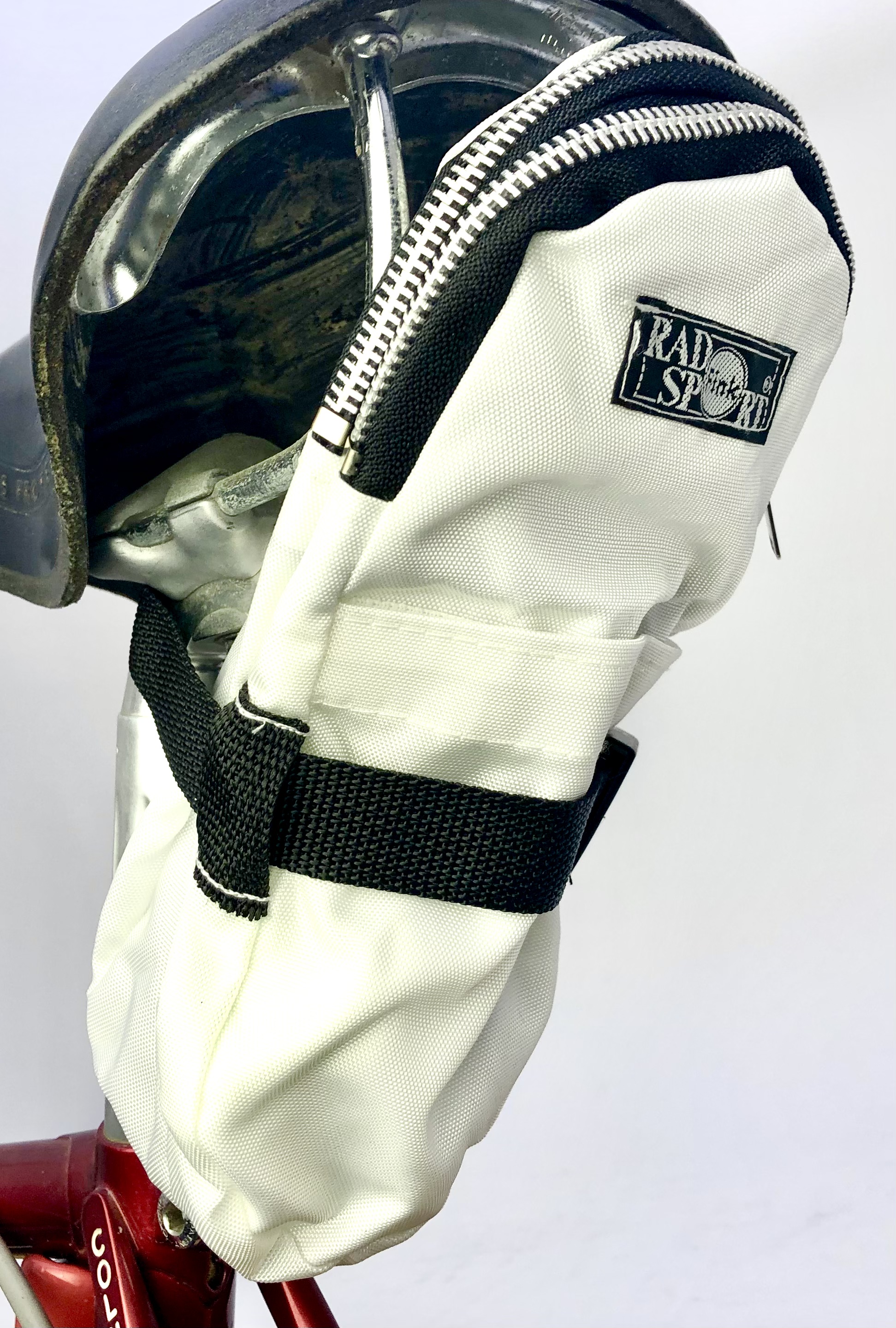Doppel_Satteltasche_Rennrad_Reifentasche_Nylon_weiss_vintage_racing_bike_white_saddle_bag