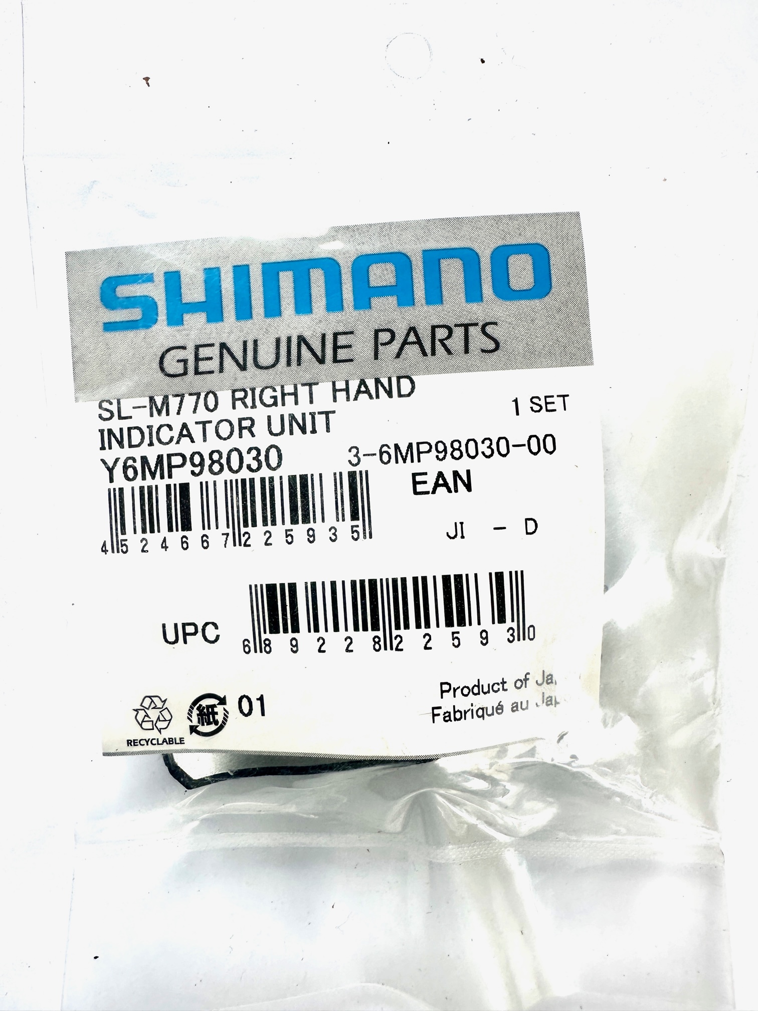 SHIMANO Deore XT Ganganzeige Rechts SL-M770