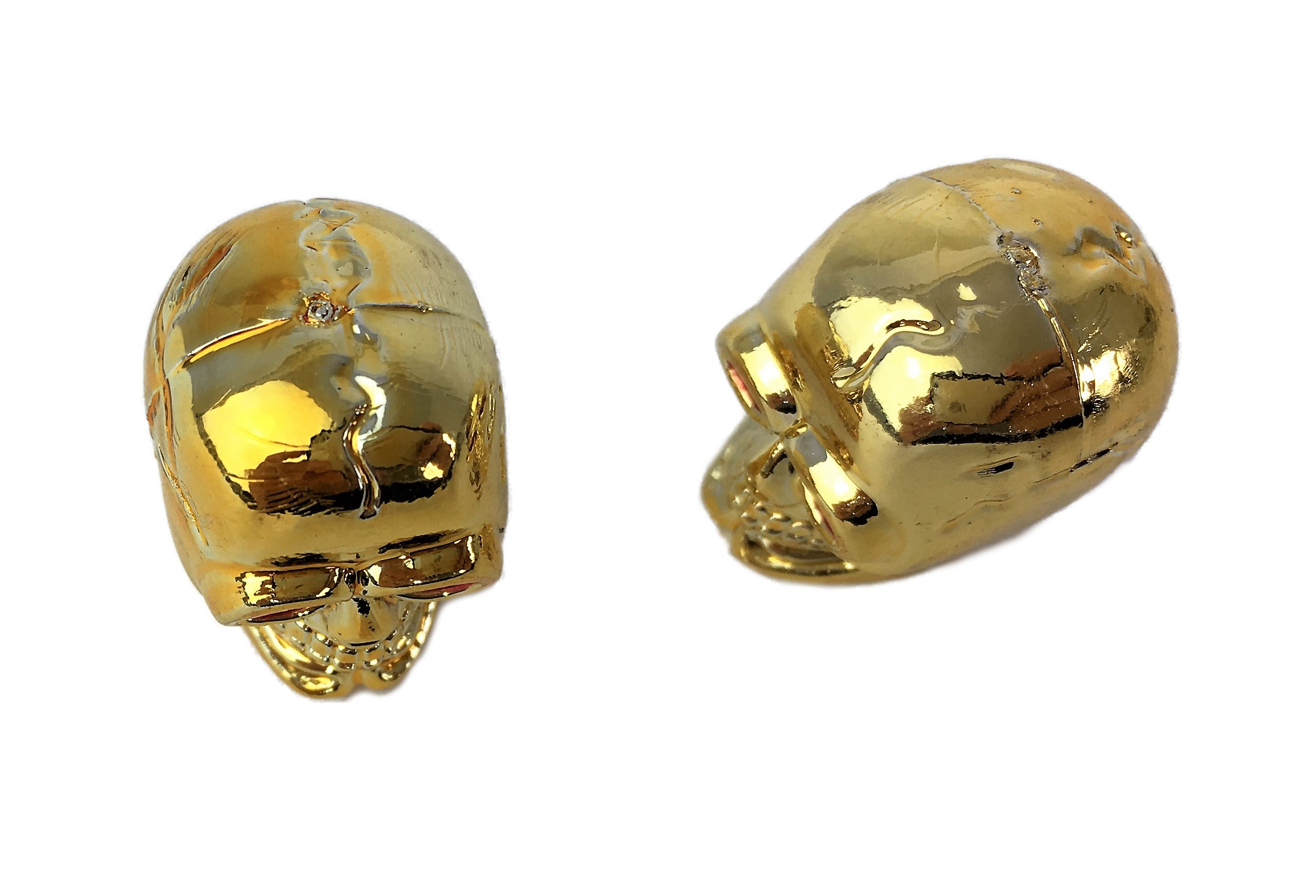 Ventilkappen Skull-Totenkopf, goldfarben
