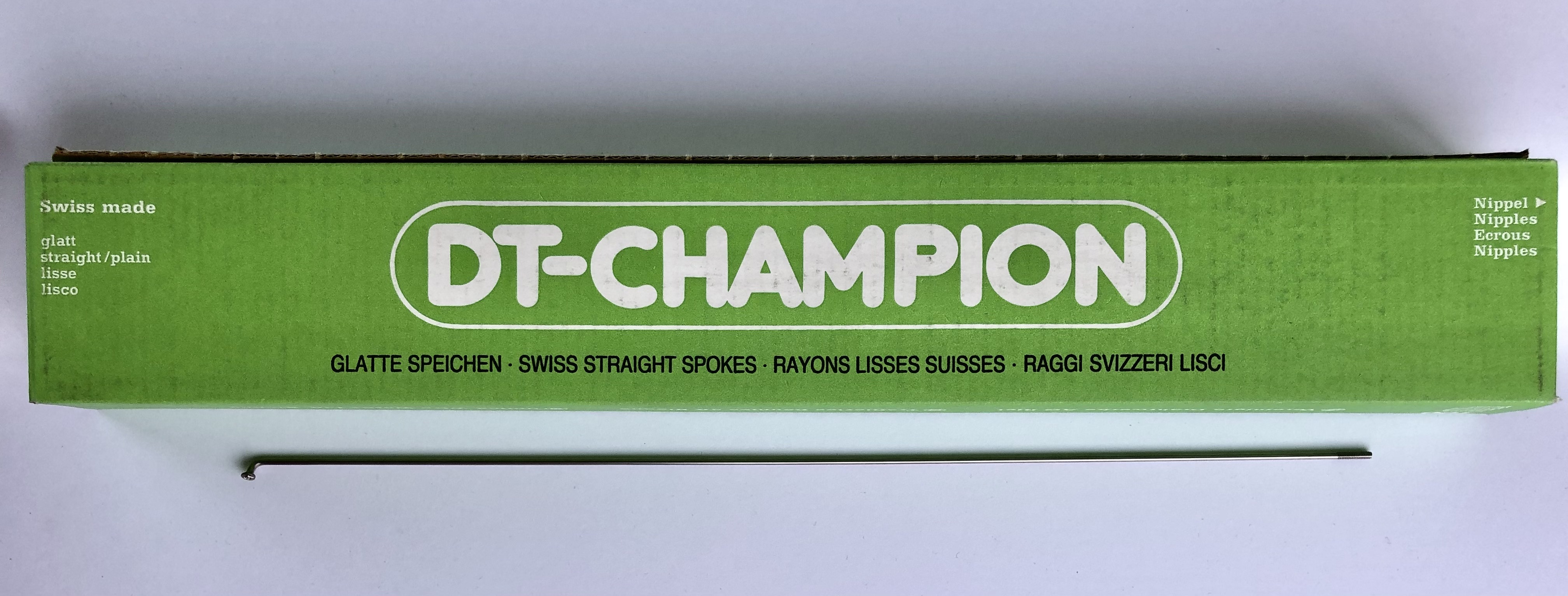 DT Swiss Champion Speiche 1.8 x 266 silber mit Nippel