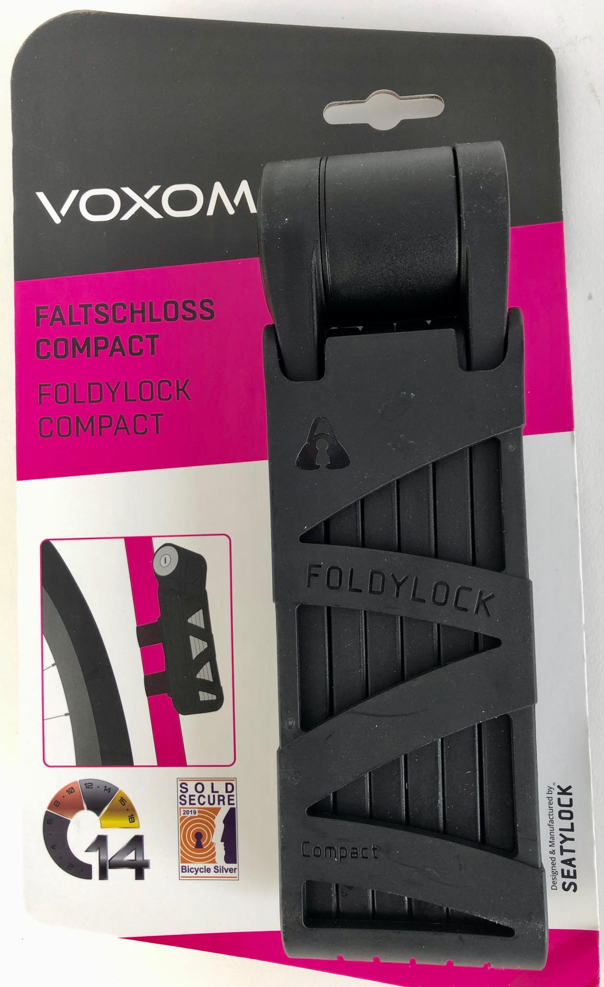 VOXOM Fahrradschloss Faltschloss Compact
