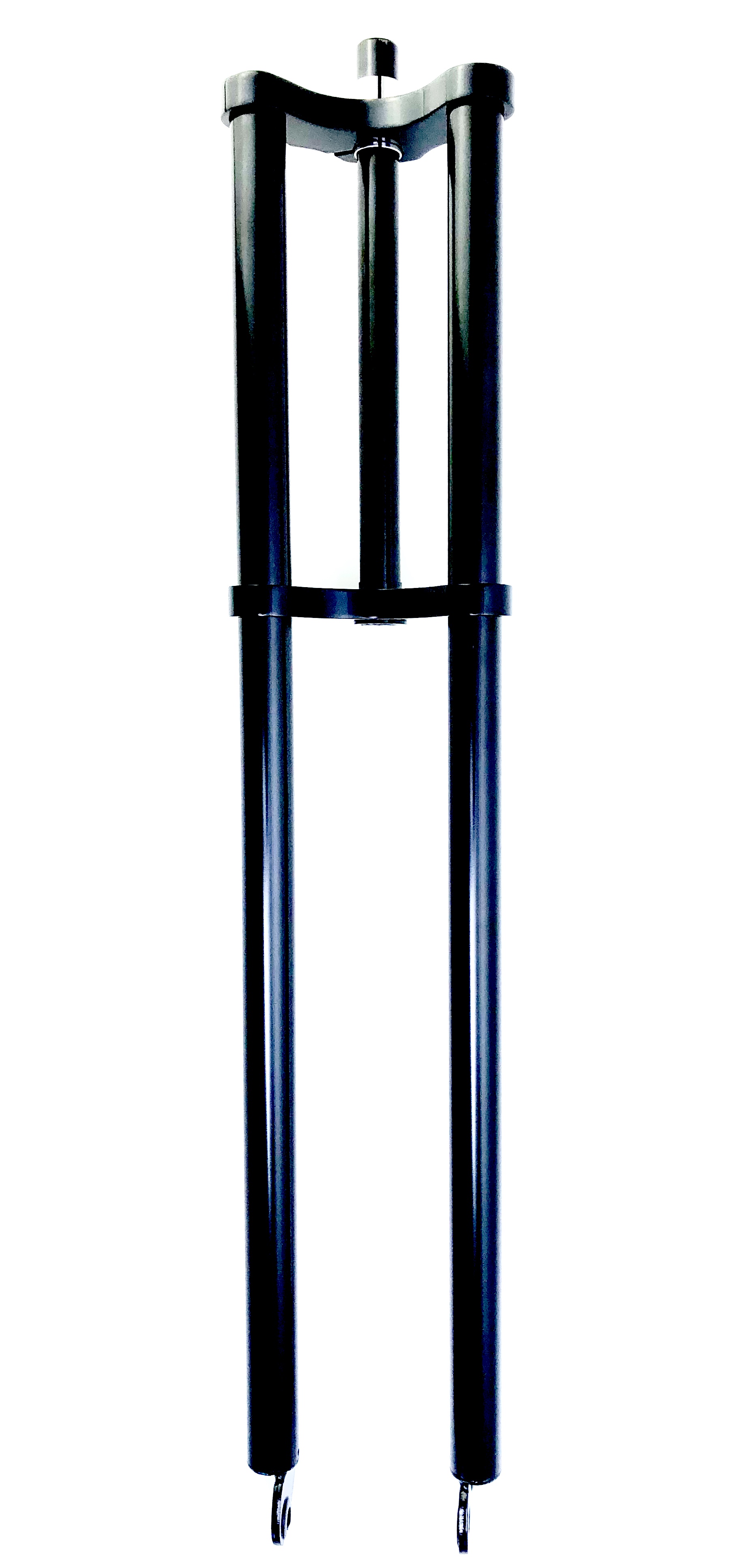 Doppelbrückengabel, langer Schaft, offset 840 mm, schwarz für 20-28 Zoll Reifen 1 1/8 Schaft