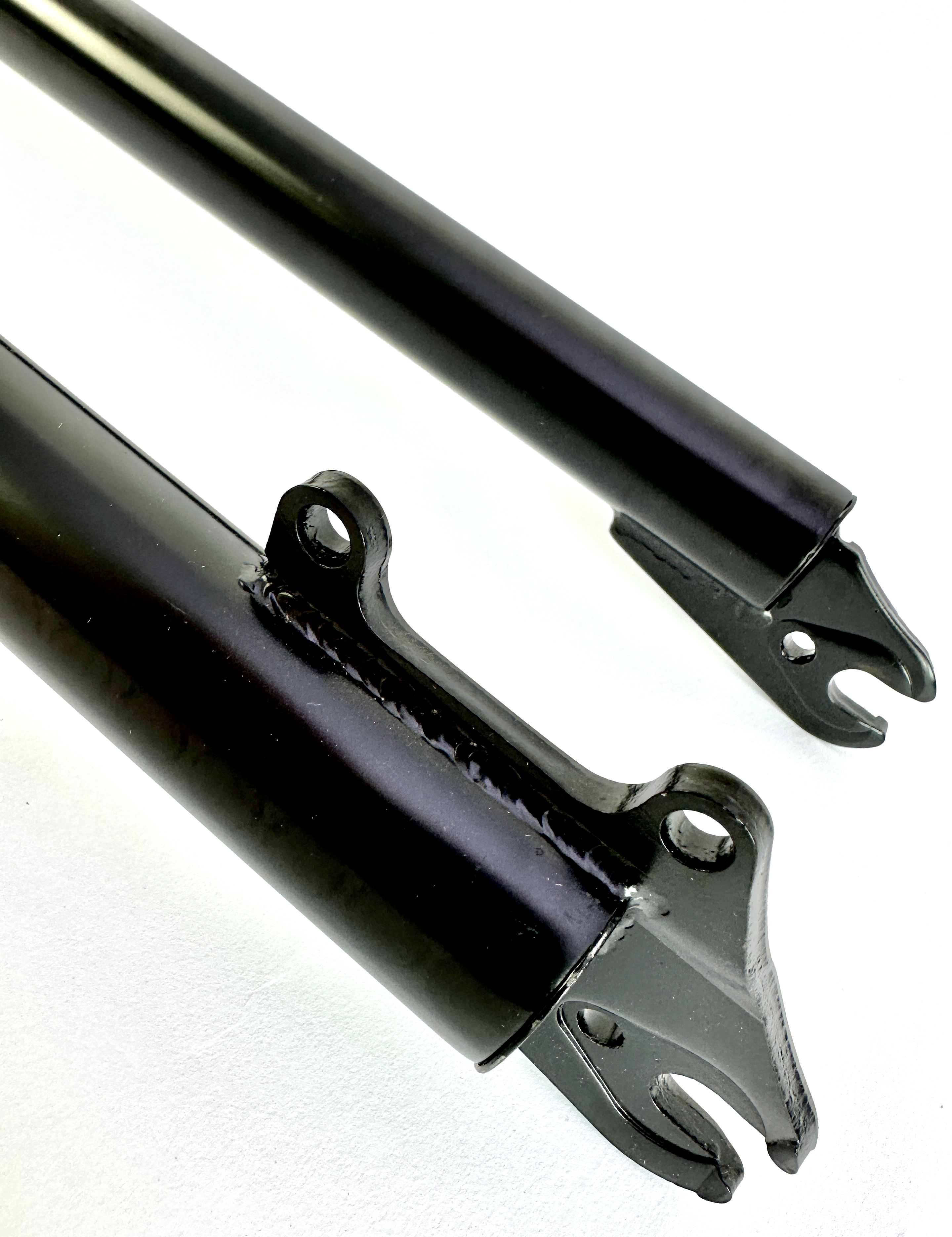 2-Doppelbrückengabel, schwarz 570 mm, für 20-26 Zoll-Reifen 1 Zoll Schaft